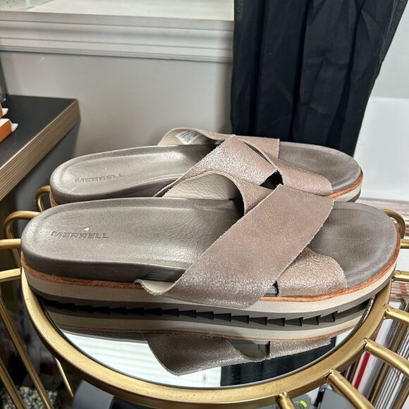 MERRELL JUNO SLIDE SANDAL (METALLIC) - Picture 7 of 8